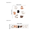 Self-adhesive PVC cartoon cat wall stickers layout and paste effect for home decor - PB611-Cat-25-120