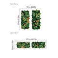 Set di adesivi murali monstera tropicali con effetto applicazione e dimensioni del layout - TA395 Colla Bianca Pianta Verde 30-127 (Senza Sacco)