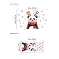 Weihnachtlicher Panda Wandtattoo mit Geweih und Schal im 60x30cm Layoutformat - PB698 Weihnachts-Panda Layout-Größe 30x60cm (Ohne Beutel)