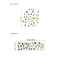Stickers muraux papeterie cartoon avec stylos et livres pour chambre d'enfant - Fournitures Scolaires (ZC991) / 30x90cm