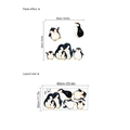 Vinilos decorativos de familia de pingüinos con tamaño de diseño y efecto de pegado - Zd942 - Pegamento Blanco Penguin - 30-60 (sin Bolsa)