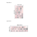 Vinilos decorativos de alfabeto rosa y gris, set de 26 letras florales para habitación - Set de Alfabeto Rosa y Gris