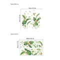 Tropische Wandsticker Set mit Papageien und Palmblättern auf selbstklebendem PVC - Tropische Pflanzen Und Papagei Stil (ZD792)
