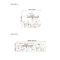 Wildblumen Wandtattoo mit Schmetterlingen und Text für die Schlafzimmerwand - Wildblumen-Straße Stil (ZC1057) / Regular Fit