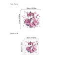 Wandtattoo Einhorn mit rosa Blumen, Klebeeffekt und Details zur Layoutgröße - Einhorn (TA396)