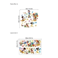 Kids colorful wall stickers with balloons and letters in 30x90cm layout size - Cartoon Education Style (ZD851)