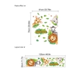 Vinilo infantil de animales con león y jirafa en PVC con efecto de pegado y diseño - Animales de Dibujos Animados (PC773)