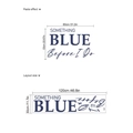 Adesivo murale 'Something Blue' per matrimoni, decoro in PVC blu da 80x53cm - Adesivo da Parete Scritte Blu (ZC1058)