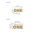 LITTLE MISS ONEderful wall decal with floral patterns in brown and orange tones - Little Miss ONEderful Style (ZC1053)