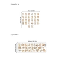 Pegatinas de pared alfabeto animales acuarela con efecto de pegado y tamaño de diseño - Tema de Alfabeto de Animales (ZC1126)