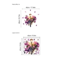 Vinilo decorativo de PVC autoadhesivo con flores moradas y motivos de farolas vintage - SC457-40X40-Farola Flor
