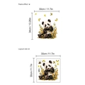 Cute panda and butterfly wall sticker with dimensions for bedroom or bathroom decoration - Panda (SC436-30x30-Panda (Without Bag))