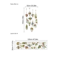 Adesivo murale cesto di fiori con piante in vaso dipinte a mano, 120x30cm - Cesto di Fiori Appeso (30x120cm)