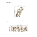 Adesivo murale con fiori marroni e motivo paisley con dimensioni della decorazione - Stile Floreale Marrone (ZC993)