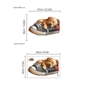 Puppy sleeping in blue sneaker wall sticker with 3D effect for home decor layout - Dog In Shoe (SC253) / 40x60