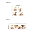 Stickers muraux animaux de la forêt d'automne avec renard et hérisson sur fond blanc - Hérisson Automne (ZC1160)