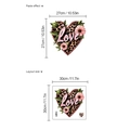 Leopard print heart and pink daisy Love wall sticker, self-adhesive PVC home decor - Leopard Heart (SC287) 30x30