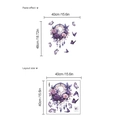 Wandsticker Traumfänger mit lila Rosen und Schmetterlingen im kompakten Layout - Lila Blume (SC294-40X40)