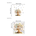 Kleurrijke vlinderboom muursticker set inclusief lay-out en eindafmetingen - 30x60cm Vlinder Boom (SC286)