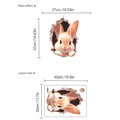 3D süßer Hase Wandtattoo durchbrechende Wand PVC Aufkleber 40x30cm für Schlafzimmer - 30x40-Hase