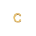 Pendentif lettre C en acier inoxydable plaqué or 18K poli pour bijoux et bracelets DIY - Lettre C Or