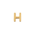Pendentif lettre H en acier inoxydable plaqué or 18K poli avec finition miroir - Lettre H Or