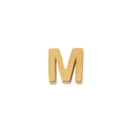 Pendentif lettre M en acier inoxydable plaqué or 18 carats avec finition miroir - Lettre M Or