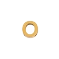 Pendentif lettre O en acier inoxydable plaqué or 18K pour bracelet DIY - Lettre O Or