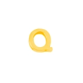 Pendentif lettre Q en acier inoxydable plaqué or 18K pour bijoux personnalisés DIY - Lettre Q Or