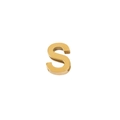 Pendentif lettre S en acier inoxydable plaqué or 18K poli pour bijoux DIY - Lettre S Or