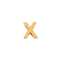 Pendentif lettre X en acier inoxydable plaqué or 18 carats pour bracelets DIY - Lettre X Or