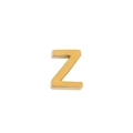 Pendentif lettre Z en acier inoxydable plaqué or 18 carats poli pour bracelets DIY - Lettre Z Or
