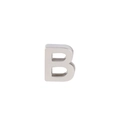 Charm lettre B 3D en acier inoxydable poli pour bracelets bijoux DIY - Lettre B en acier