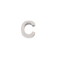 Manchette d'oreille en forme de C en acier inoxydable argenté poli au style moderne - Lettre C en acier