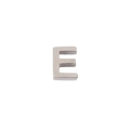 Accessoire lettre E en acier inoxydable argenté poli pour bracelets DIY unisexes - Couleur Acier Lettre E