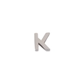 Pendentif lettre K en acier inoxydable poli pour bracelets DIY avec finition argent - Couleur Acier Lettre K