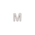 Pendentif lettre M en acier inoxydable argenté poli pour la création de bijoux - Couleur Acier Lettre M