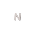 Pendentif de bracelet DIY en acier inoxydable poli avec une lettre N moderne argentée - Couleur Acier Lettre N