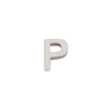 Pendentif lettre P en acier inoxydable poli pour bracelets et colliers DIY personnalisés - Couleur Acier Lettre P