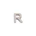 Pendentif lettre R en acier inoxydable poli argenté pour bracelets DIY - Couleur Acier Lettre R