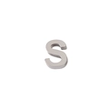 Charm unisexe lettre S en acier inoxydable 3D argenté pour bracelets personnalisés - Couleur Acier Lettre S