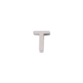 Pendentif lettre T en acier inoxydable argenté poli pour bijoux DIY et bracelets - Couleur Acier Lettre T