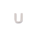 Pendentif lettre U en acier inoxydable argenté poli pour la création de bijoux - Couleur Acier Lettre U