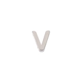 Pendentif lettre V en acier inoxydable argenté poli pour bracelets bijoux DIY - Couleur Acier Lettre V