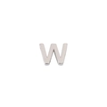 Pendentif lettre W en acier inoxydable poli argenté pour bracelet et collier DIY - Couleur Acier Lettre W