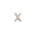 Pendentif lettre X en acier inoxydable poli argenté pour bracelets et bijoux DIY mixtes - Couleur Acier Lettre X