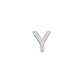 Pendentif lettre Y en acier inoxydable poli pour bracelet DIY unisexe, aspect métal - Couleur Acier Lettre Y