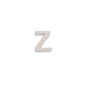 Pendentif alphabet Z en acier inoxydable DIY avec finition miroir argentée polie - Couleur Acier Lettre Z