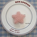 Pink star-shaped curly plush DIY accessory for Christmas trees and wreaths 8cm - Star-01