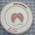 Pink plush angel wing DIY Christmas ornament accessory with 8cmx6cm size and stitched detail - Wings-03